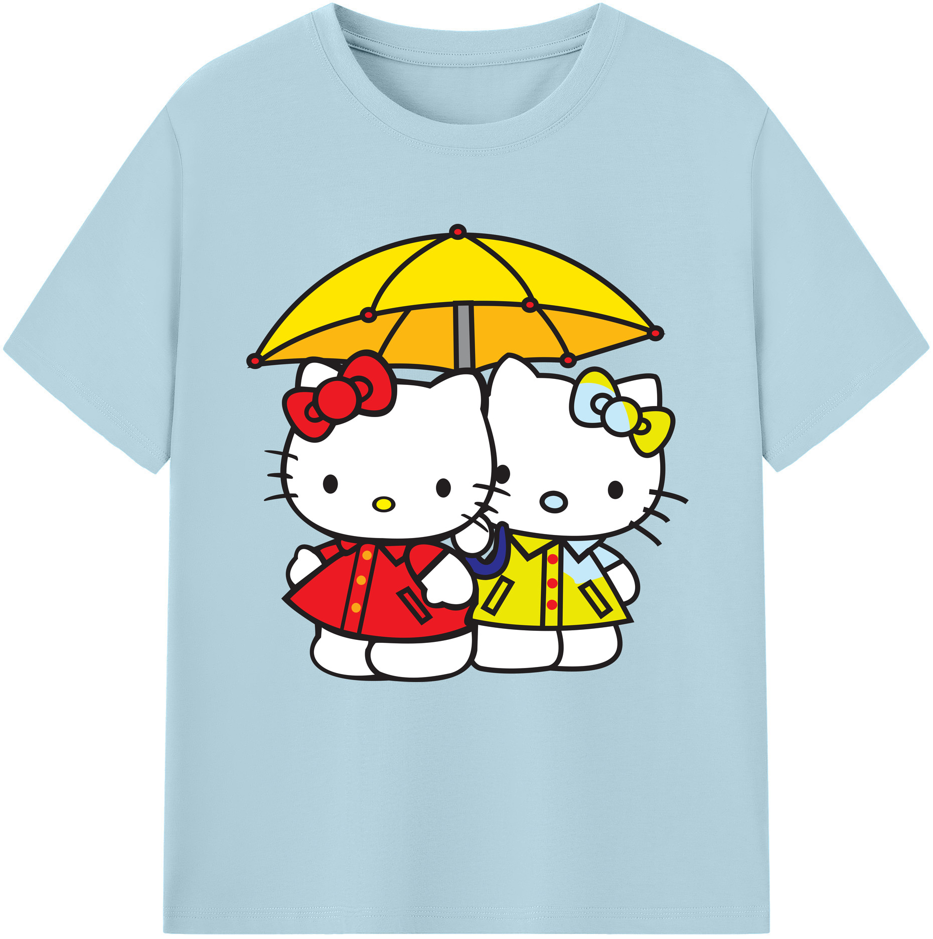 （画像用） Hello Kitty ハローキティ 綿100％半袖Tシャツ（フロントプリント）